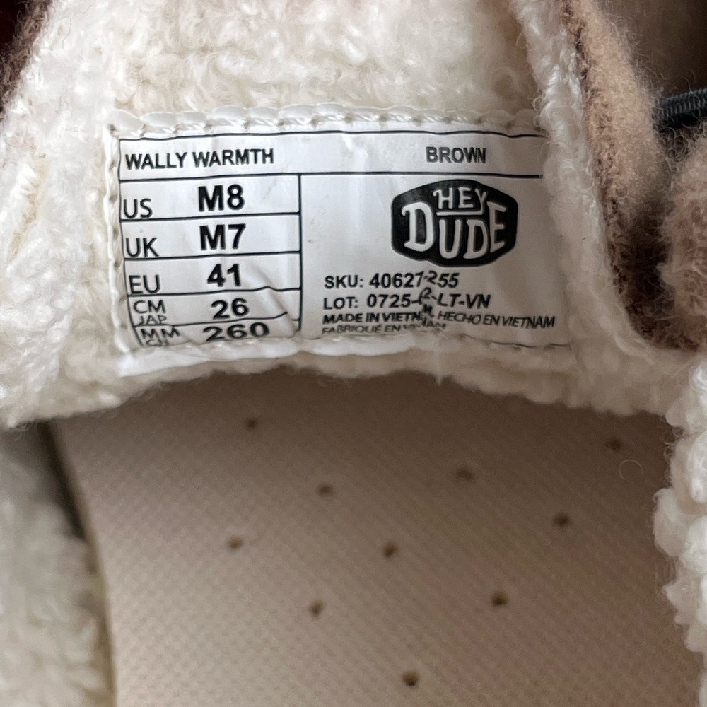 🆕 Hey Dude Wally Warmth Mens Slip-on Size 8 Casual Brown - Picture 10 of 11
